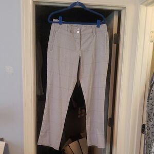 Nike Women's Black and White Checkered Straight Leg Pants